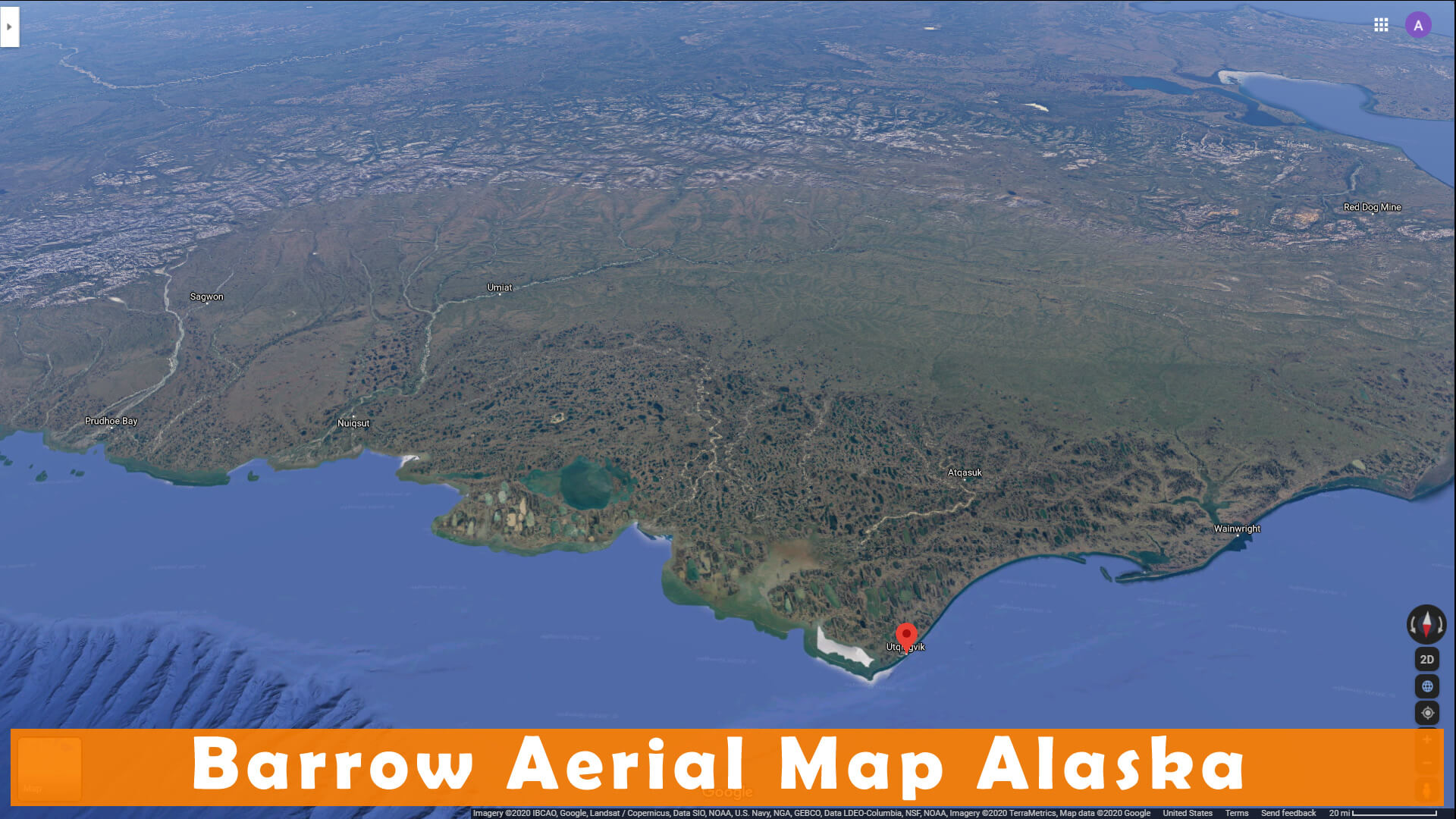 Barrow Aerial Map Alaska